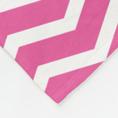 Hot roze monogram naam keepsake chevron meisjes fleece deken (Hoek)