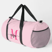Hot Roze Monogram Naam Meisje Script Sport Plunjezak (Rechterhoek)