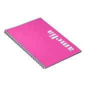 Hot-roze Monogram Notitieboek (Rechterzijde)