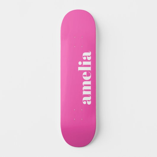 Hot-roze Monogram Persoonlijk Skateboard (Voorkant)