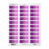 Hot-roze Monogram Star Art Address Label (Full Sheet)