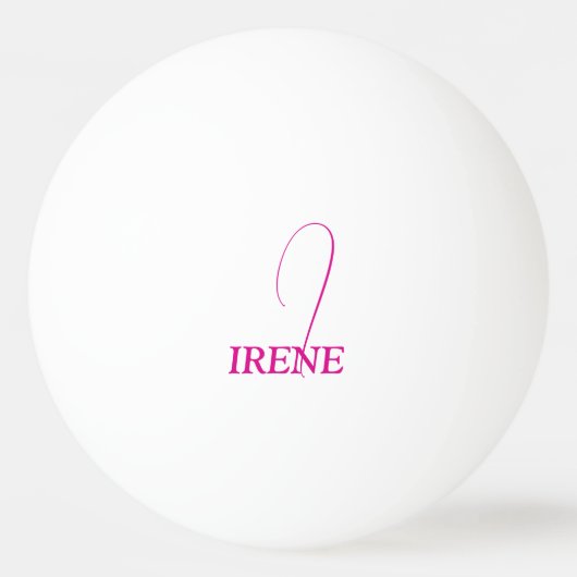 Hot-roze monogrammen pingpongbal (Voorkant)