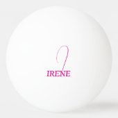 Hot-roze monogrammen pingpongbal (Achterkant)
