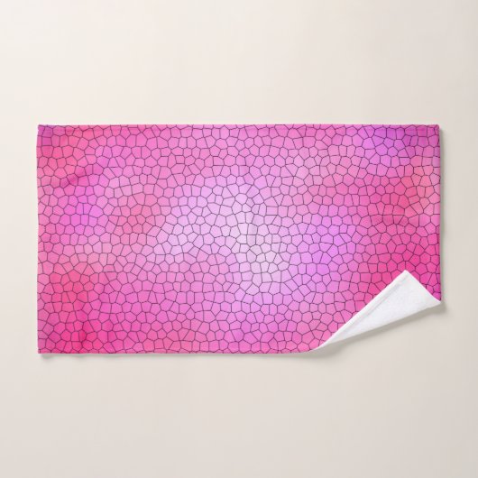 Hot-roze mozaïekontwerp bad handdoek (Handdoek)
