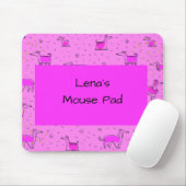 Hot-roze Muismat met komische honden (Met muis)