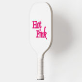Hot Roze naam wit pickleball paddle (Links)