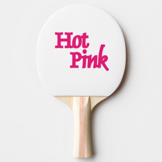 Hot Roze naam wit ping pong paddle Tafeltennisbatje (Voorkant)