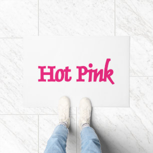 Hot Roze naam witte deurmat