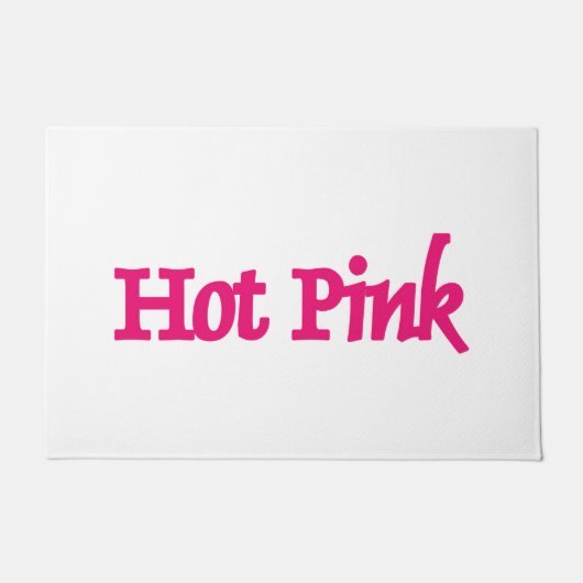 Hot Roze naam witte deurmat (Voorkant)