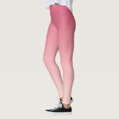 Hot-roze naar Blush roze roze Ombre aangepaste Leg Leggings (Links)