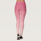 Hot-roze naar Blush roze roze Ombre aangepaste Leg Leggings (Achterkant)