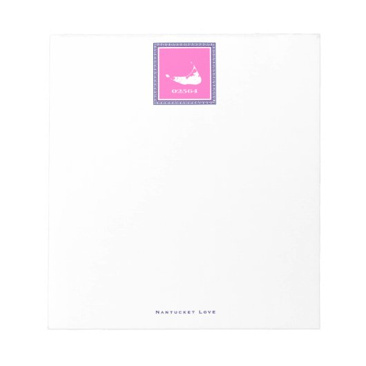 Hot-roze Nantucket (Sconset) Postcode Opmerking Pa Notitieblok (Voorkant)