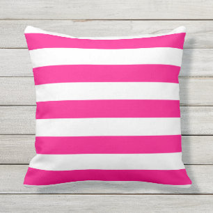Hot-roze Nautical Stripes Kussens buitenshuis