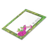 Hot-roze Neon Green Teachers Apple Classroom Naam Notitieblok (Schuin)