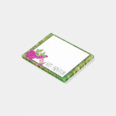 Hot-roze Neon Green Teachers Apple Classroom Notes (Schuin)