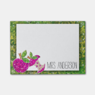 Hot-roze Neon Green Teachers Apple Classroom Notes