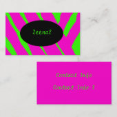 Hot-roze Neon Green Zebra Mode Visitekaartjes (Voorkant / Achterkant)