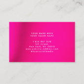 Hot roze neon vlechten Visitekaartje (Achterkant)