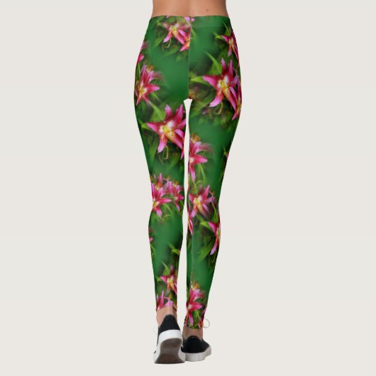 Hot-roze olympische torsen leggings (Achterkant)