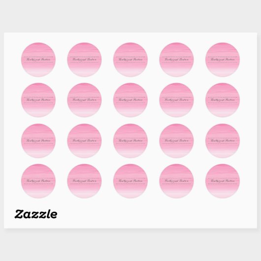 Hot roze Ombré bruiloft Sticker (Vel)