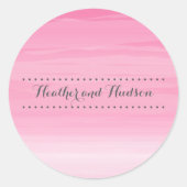 Hot roze Ombré bruiloft Sticker (Voorkant)