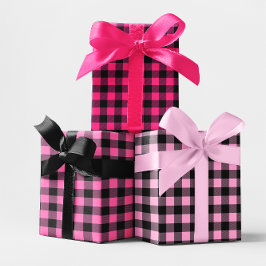 Hot-roze ombre Buffalo-speldenklep Inpakpapier Vel