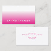 Hot roze ombre visitekaartje (Voorkant / Achterkant)