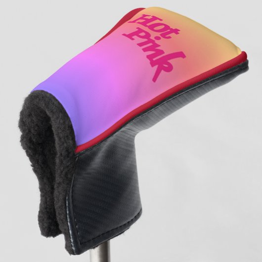 Hot Roze omgekeerde golfclub putter hoofd cover (3/4 voorkant)