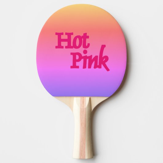 Hot Roze omgekeerde ping pong peddel Tafeltennisbatje (Voorkant)