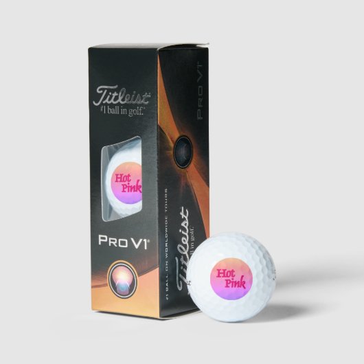 Hot Roze omgekeerde Titleist Pro V1 golfballen 3 p (Verpakking)