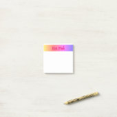 Hot Roze omgekeerde witte notitie pads Post-it® Notes (Op bureau)