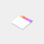 Hot Roze omgekeerde witte notitie pads Post-it® Notes (Schuin)