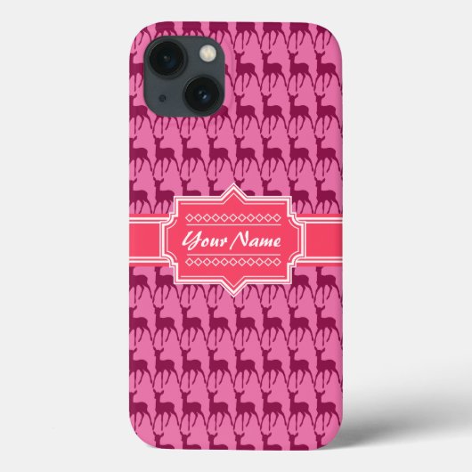 Hot-roze ontwerper, persoonlijke naam Case-Mate iPhone case (Achterkant)
