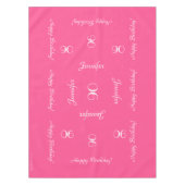 Hot-roze, op maat gesneden 90e Birthday Table Clot Tafelkleed (Voorkant)