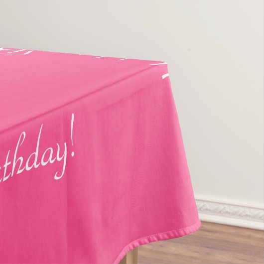 Hot-roze, op maat gesneden 90e Birthday Table Clot Tafelkleed (Voorbeeld)