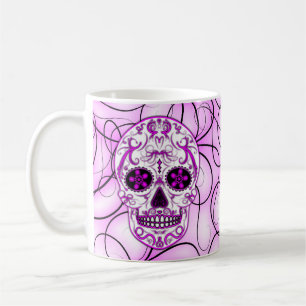 Hot Roze op Roze - Dag van de Dode Suikerschedel Koffiemok