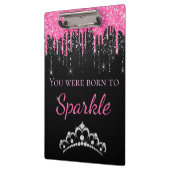 Hot-roze opdruppelaar Faux-glitter op spaarpjes Klembord (Links)