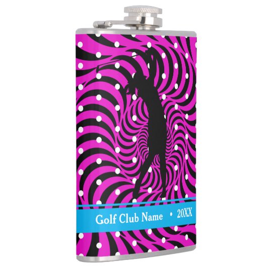 Hot roze Opti-Dot "Birdie Juice" fleskolf Heupfles (Rechts)