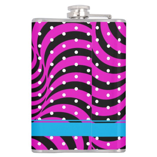 Hot roze Opti-Dot "Birdie Juice" fleskolf Heupfles (Achterkant)