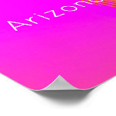 Hot-roze Oranje aangepaste tekst Moderne Cactus Ar Poster (Hoek)