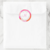 Hot-roze Oranje Abstract label (Tas)