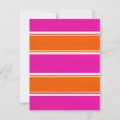 Hot-roze Oranje Cabana Stripes Kaart (Achterkant)