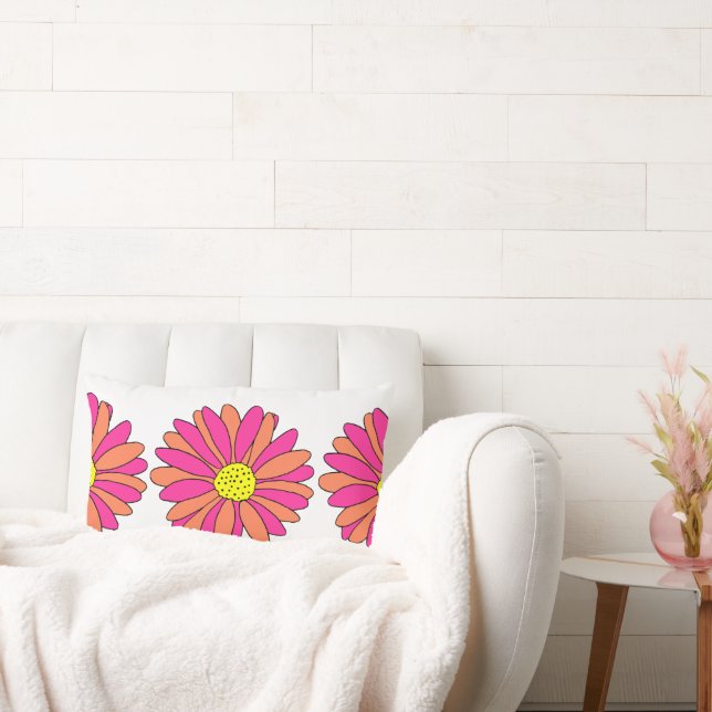 Hot-roze Oranje dagen Kussen (Bank)