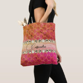 Hot-roze Oranje diamantband Tote Bag (Dichtbij)