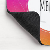 Hot-roze Oranje gradiënt Abstract monogram Muismat (Hoek)