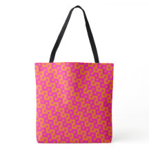 Hot-roze, Oranje, mozaïekChevron Pattern