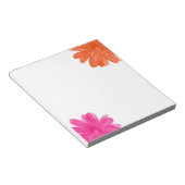 Hot-roze Oranje Waterverf bloemen Notitieblok (Schuin)