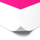 Hot-roze Oranje wit kleurenblok Poster (Hoek)