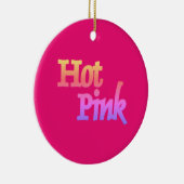 Hot-roze ornament, met de naam keramisch rond ornament (Rechts)