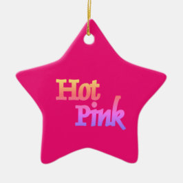 Hot-roze ornament met keramische sterren